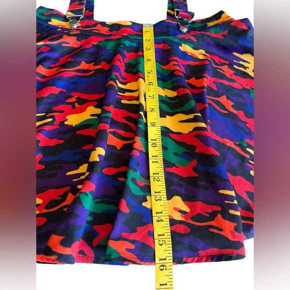 JAWBREAKER Colorful Camo Suspender Mini Skirt Size L “Now You See Me” - Picture 10 of 12